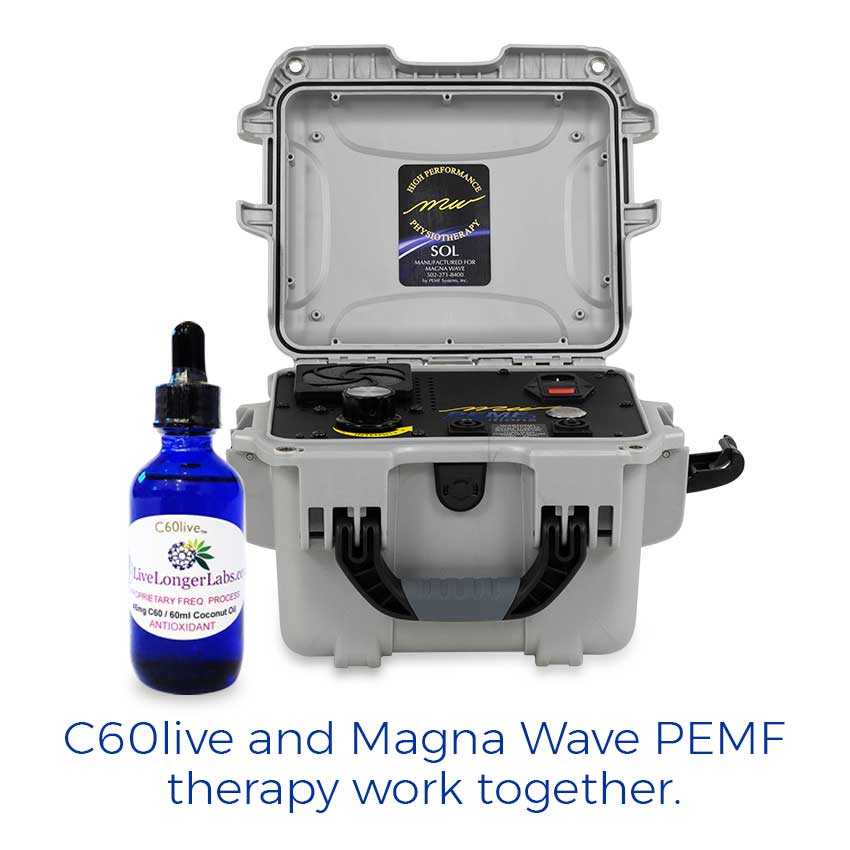 C60live and Magna Wave PEMF therapy work together.