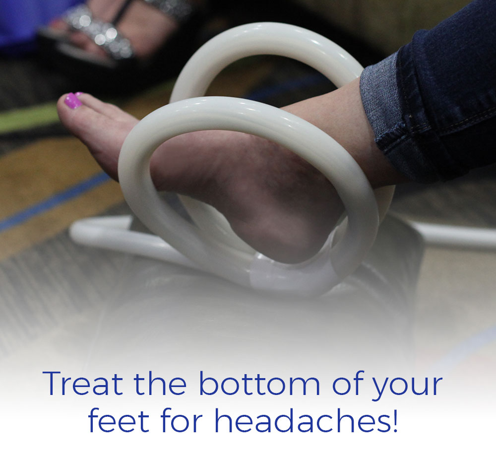 Treat the bottom of your feet for headaches!