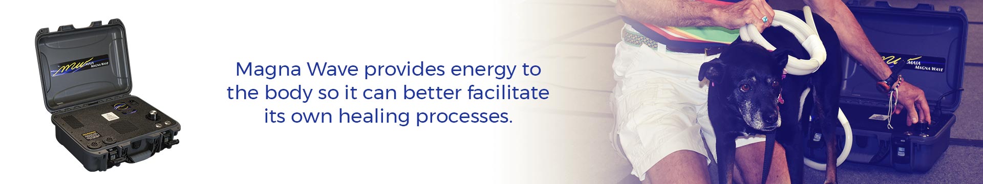 Magna Wave provides energy to the body so it can better facilitate its own healing processes.
