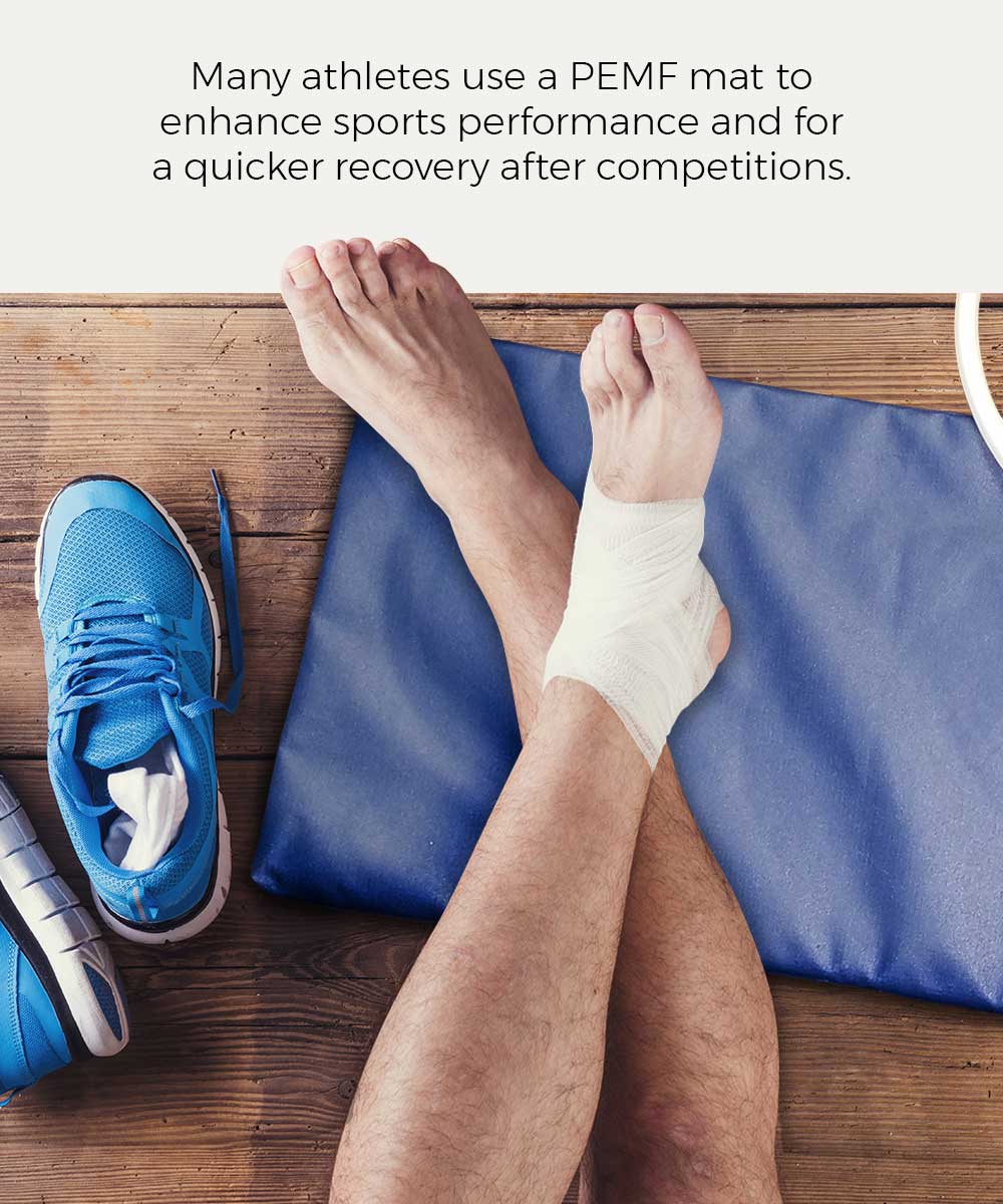 Many athletes use a PEMF mat to enhance sports performance and for a quicker recovery after competitions.