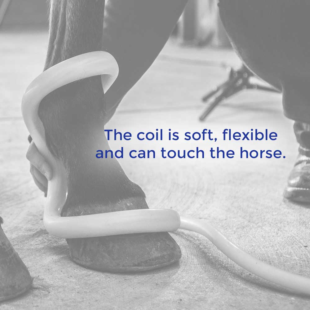 The coil is soft, flexible and can touch the horse.