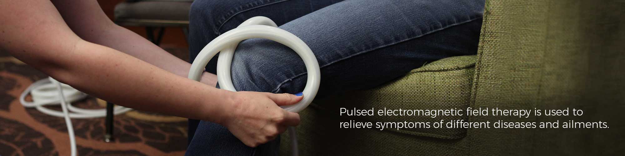 Pulsed electromagnetic field therapy is used to relieve symptoms of different diseases and ailments.