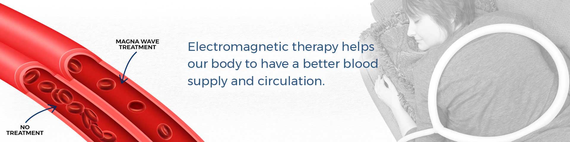 Electromagnetic therapy helps our body to have better blood supply and circulation.