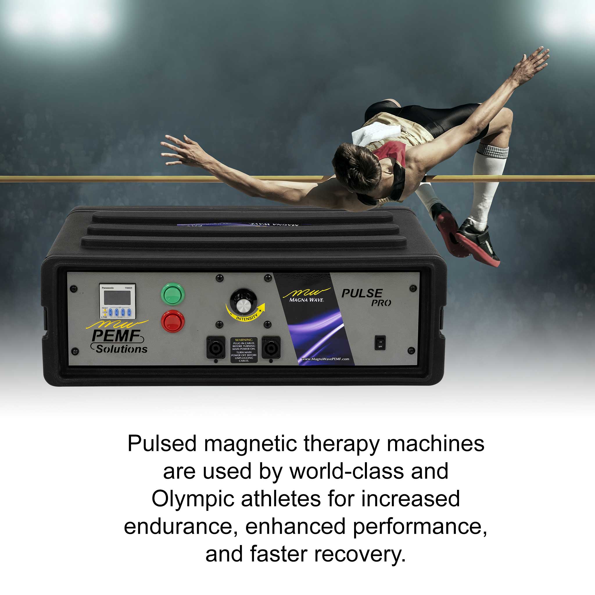 Pulsed magnetic therapy machines are used by world-class and Olympic athletes for increased endurace, enhanced performance, and faster recovery.